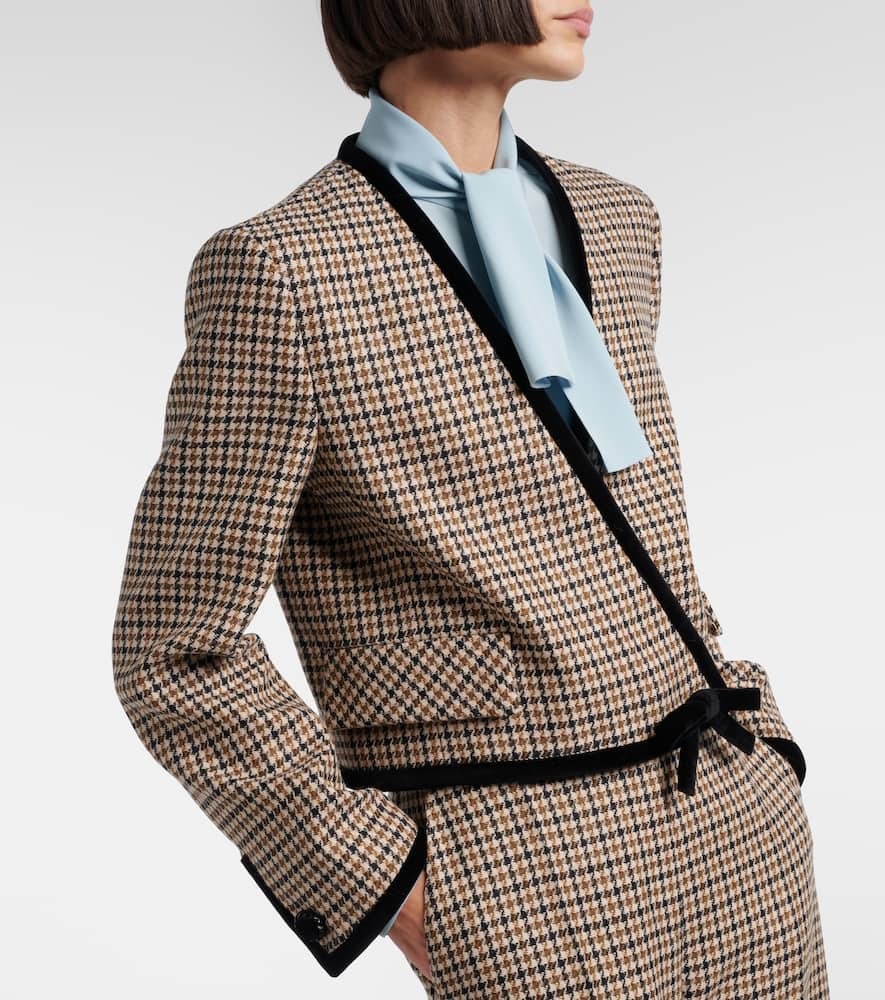 Houndstooth virgin wool jacket