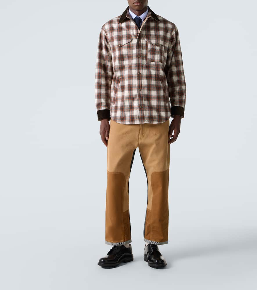 Checked cotton flannel jacket