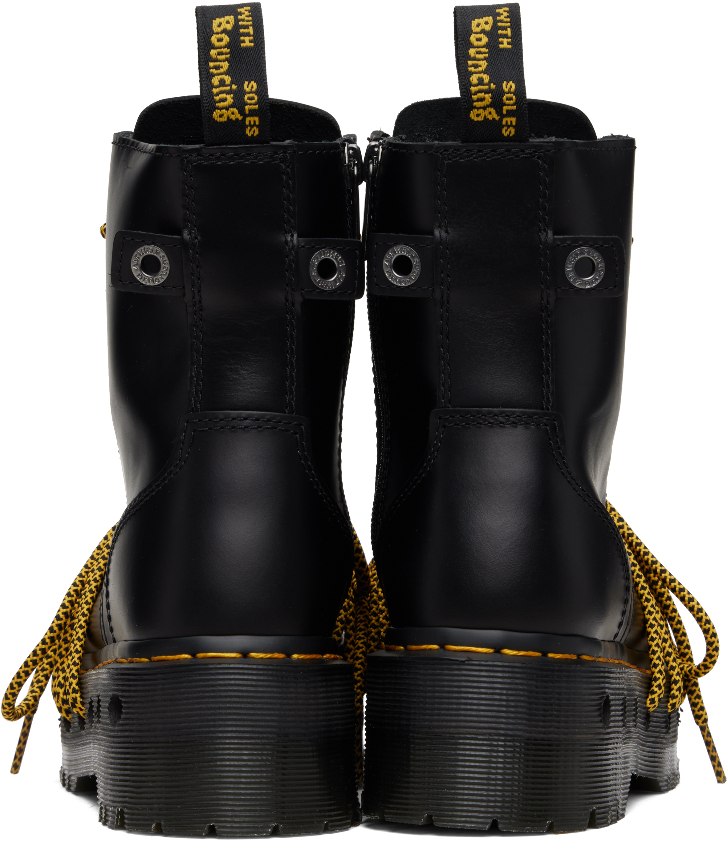 Black Jadon XL Leather Platform Boots