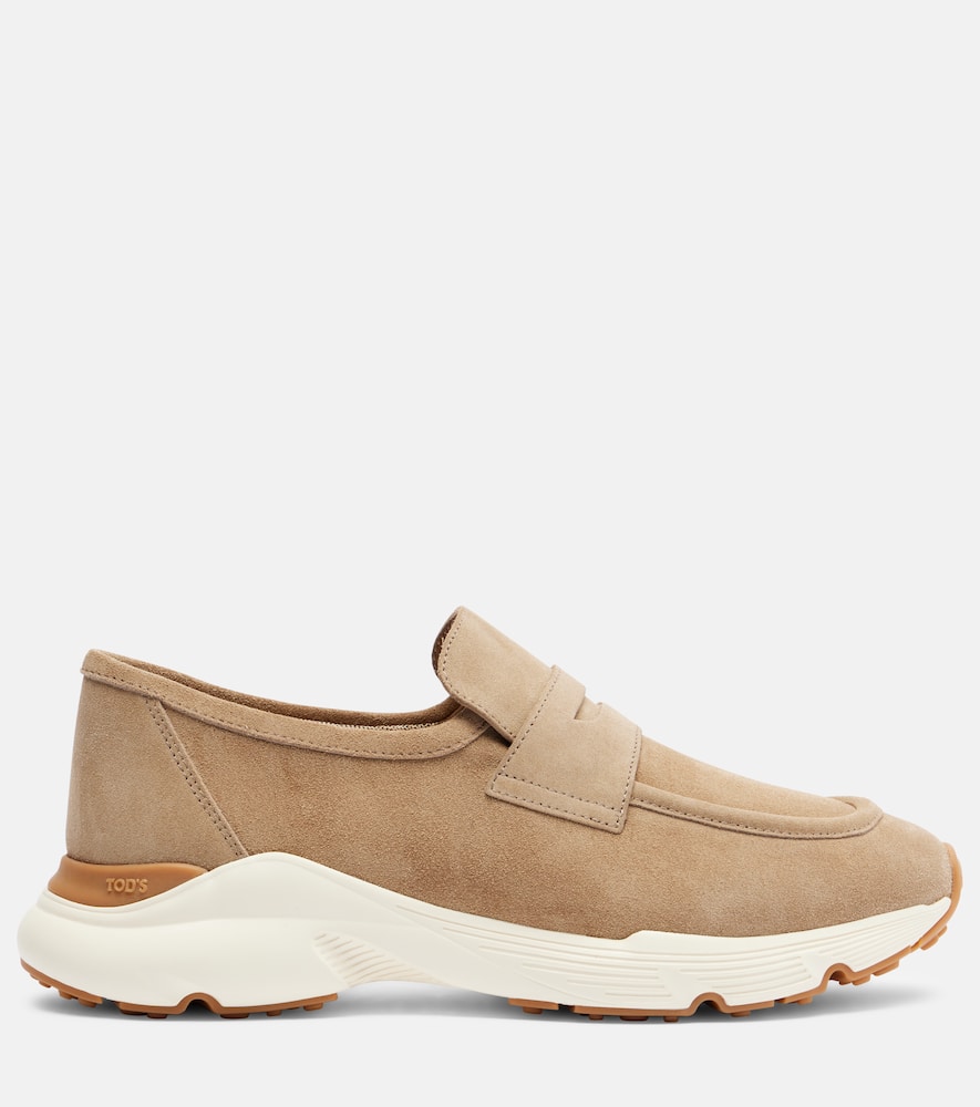 Suede slip-on shoes