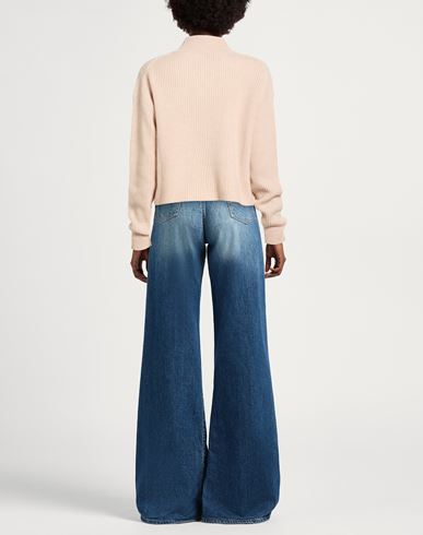 Woman Turtleneck Beige Size M Wool, Cashmere
