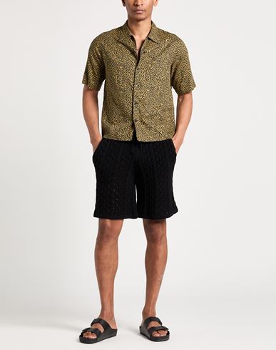 Man Shorts & Bermuda Shorts Black Size 32 Cotton