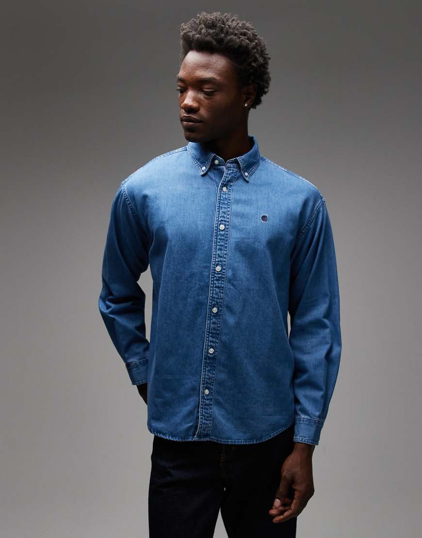 Lucas denim shirt in blue stonewash