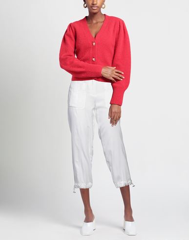 Woman Pants White Size 10 Cotton, Viscose