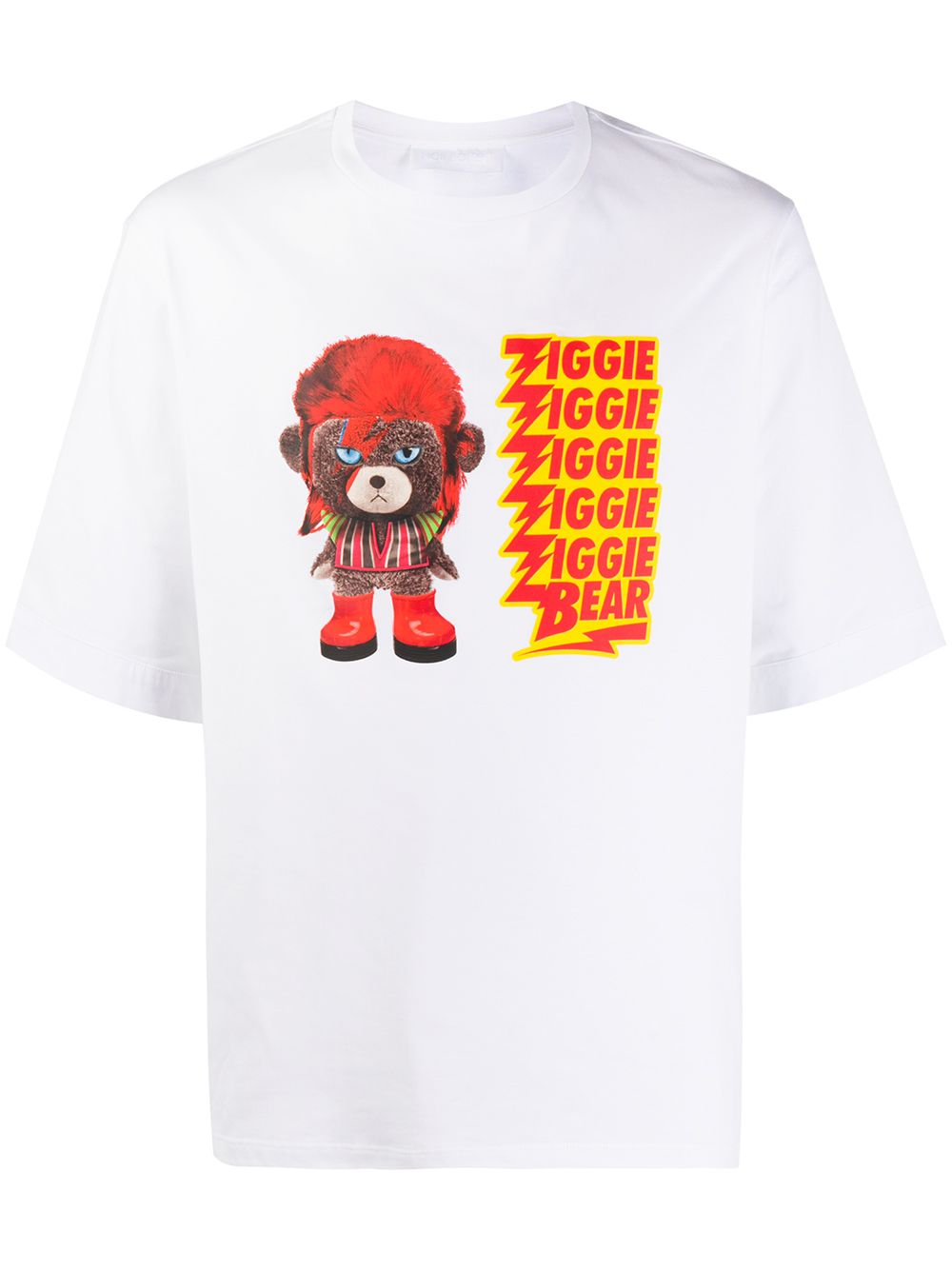 Ziggie bear print cotton T-shirt - Black