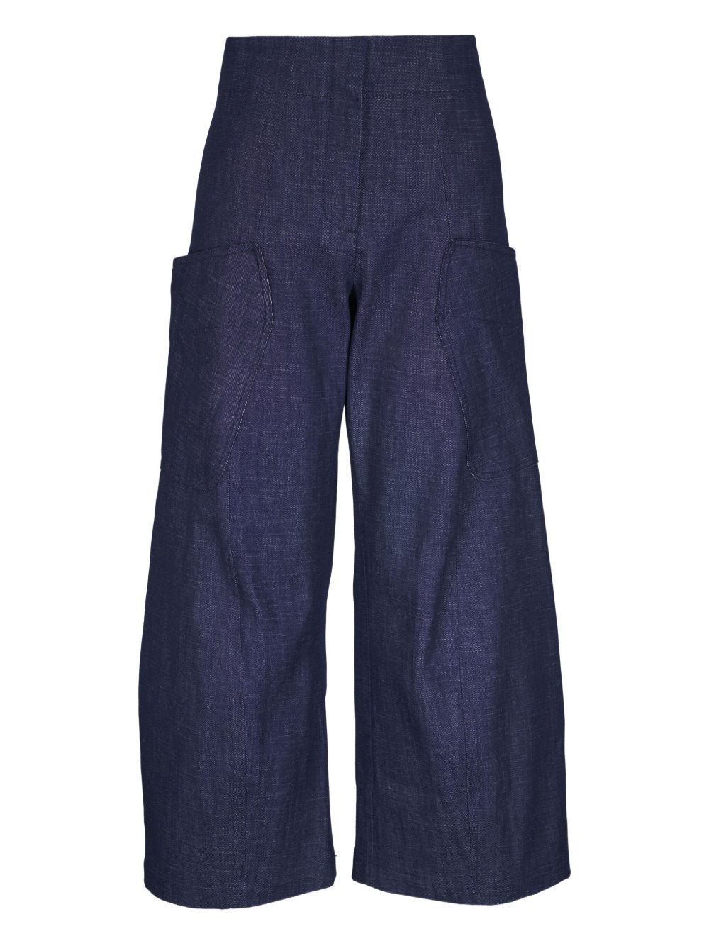 Zero + Maria Cornejo wide-leg cotton trousers - Blue