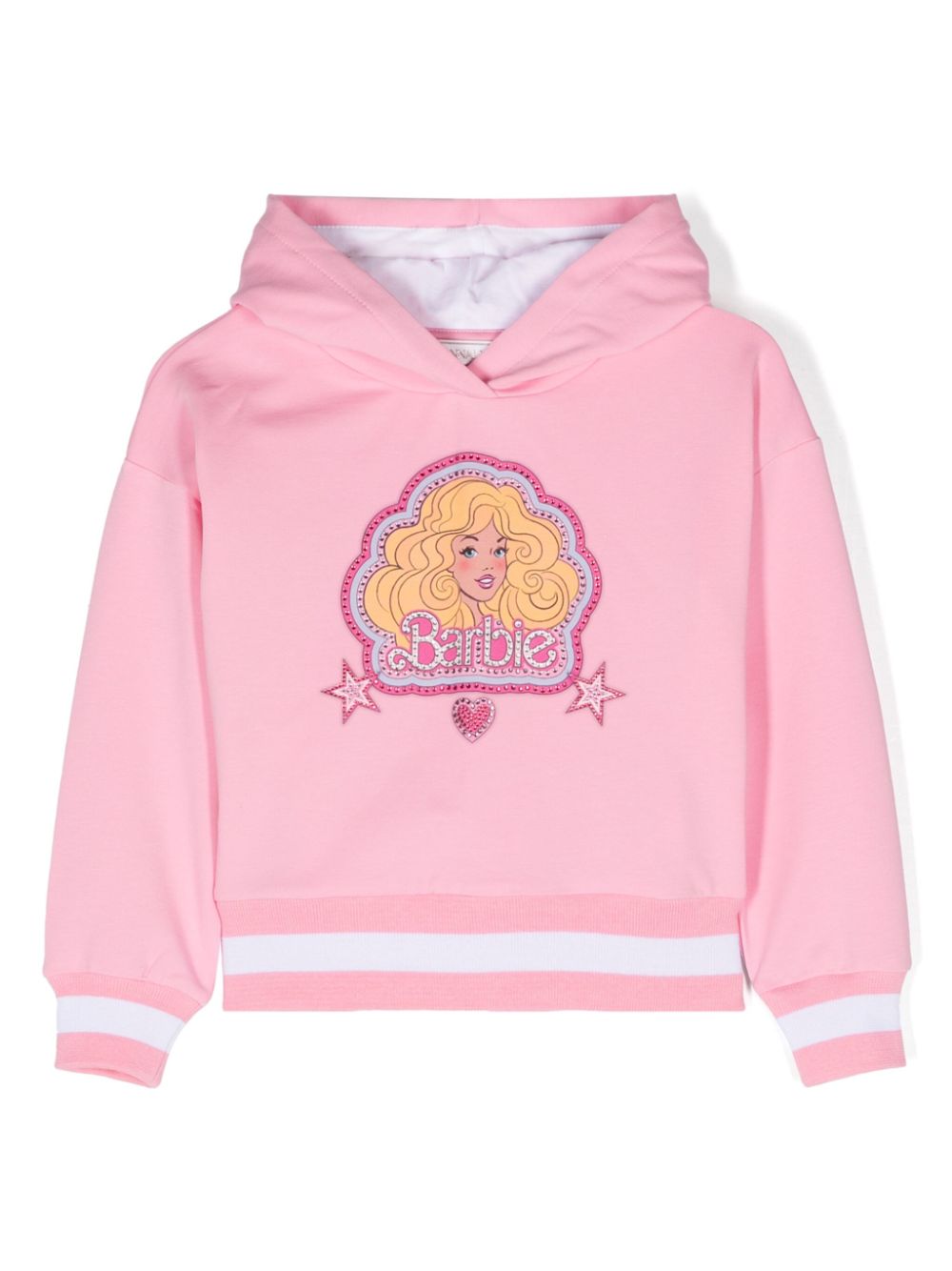 X Barbie graphic-print hoodie - Pink