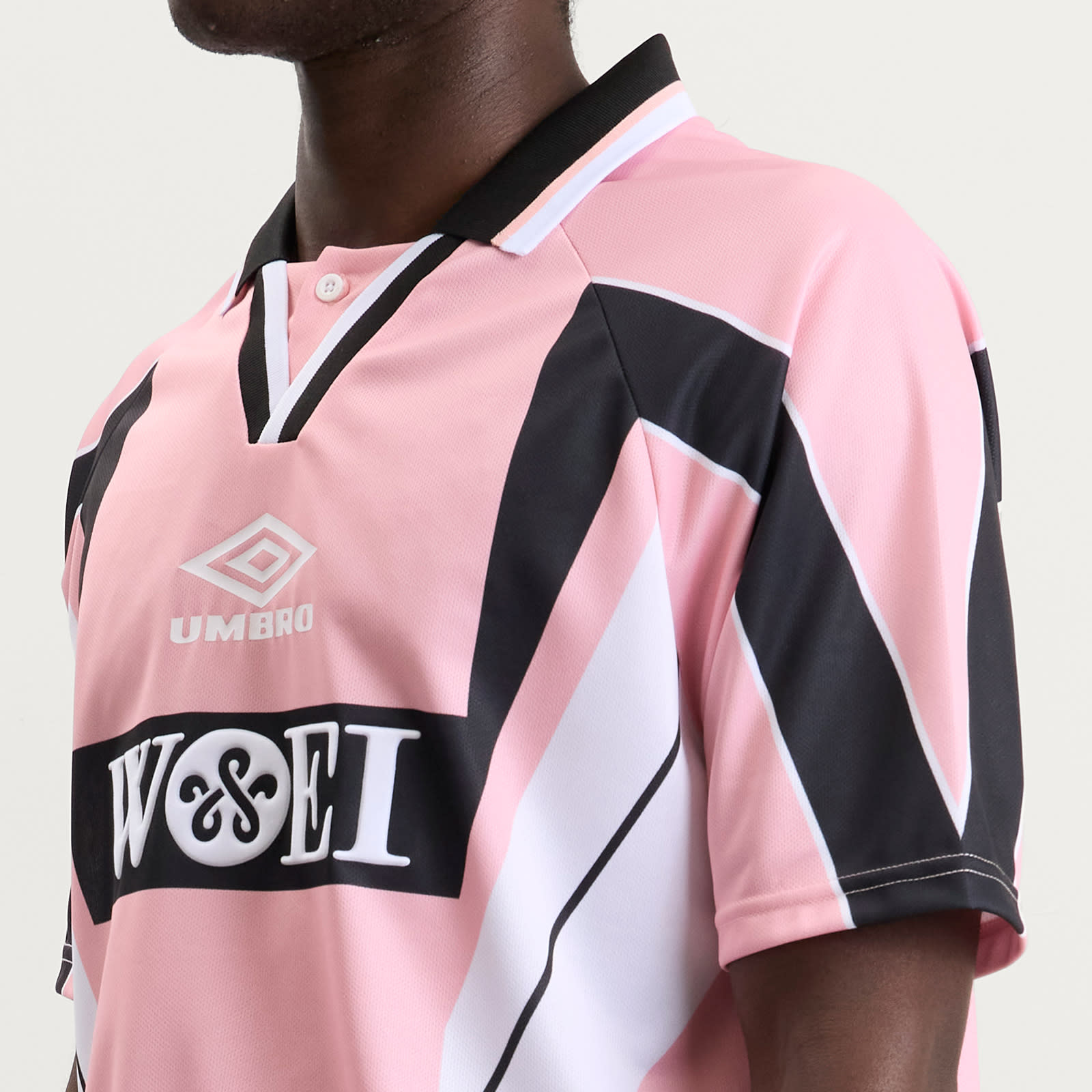Men's x WOEI Away Jersey Top Pink/Black