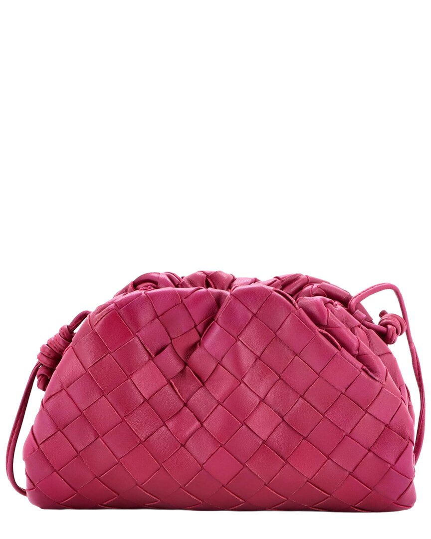 Pink Intrecciato Sheep Leather The Pouch Mini (Authentic Pre-Loved)