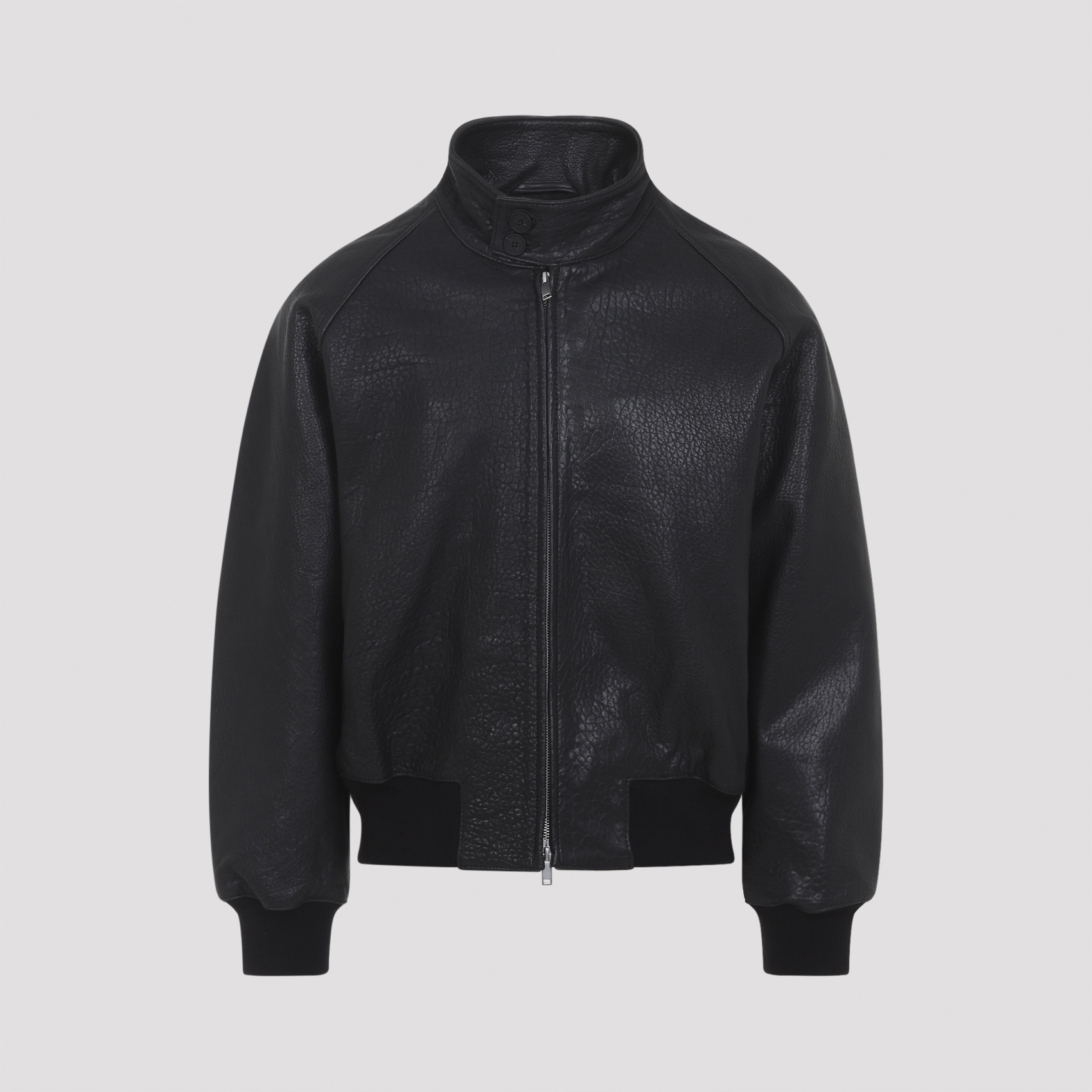 Over Harrington Jacket Black Lamb Leather - Men