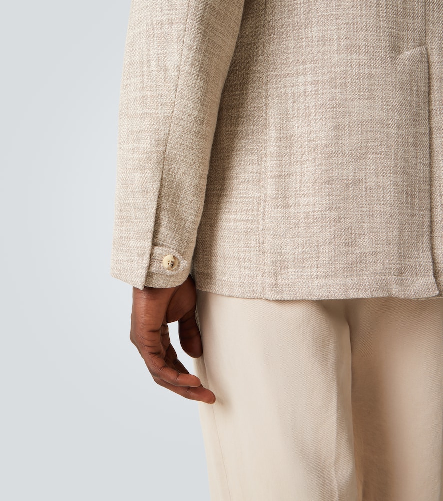 Cotton, wool, and silk blazer