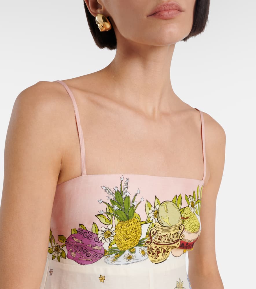 Alémais Hazel printed linen-blend maxi dress