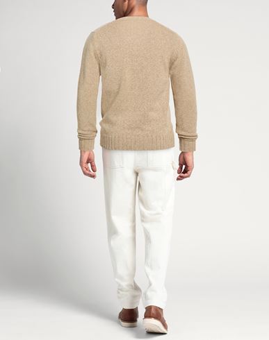 Man Sweater Beige Size 38 Merino Wool
