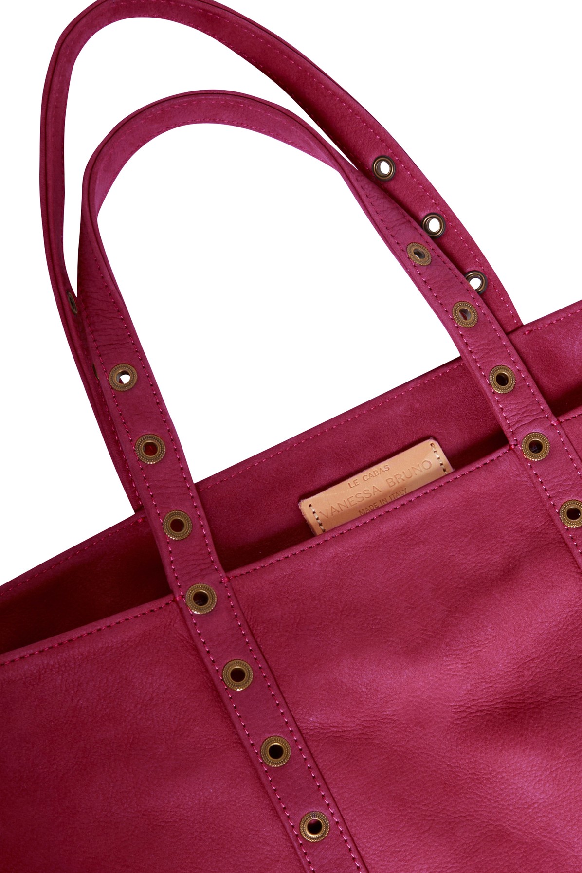 Suede leather L cabas tote bag