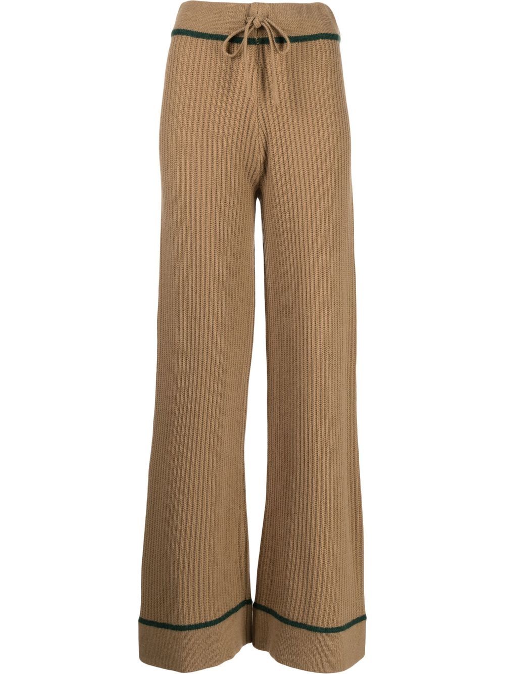 Veronica ribbed-knit trousers - Brown