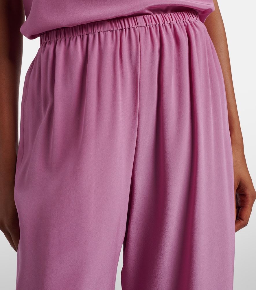 Loreto silk crêpe wide-leg pants