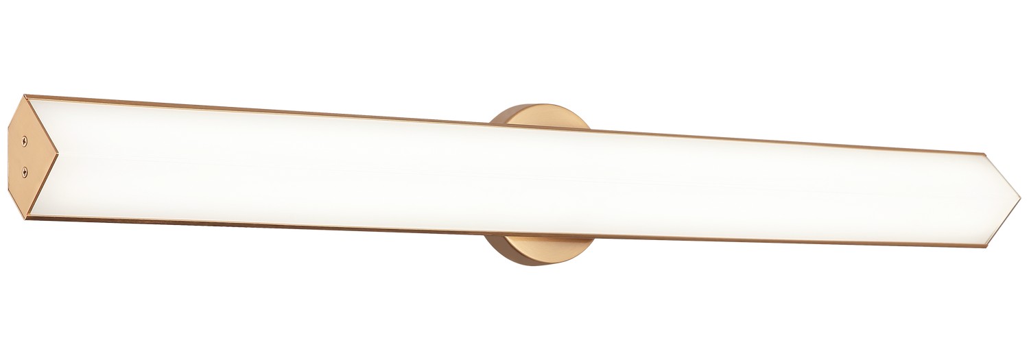 Aged Gold Brass LED Vanity from the Jade Collection