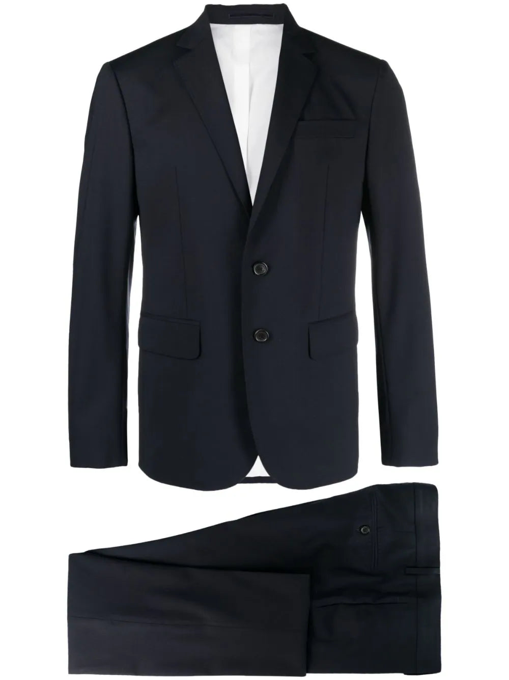 Single-Breasted Two-Piece Suit — Black