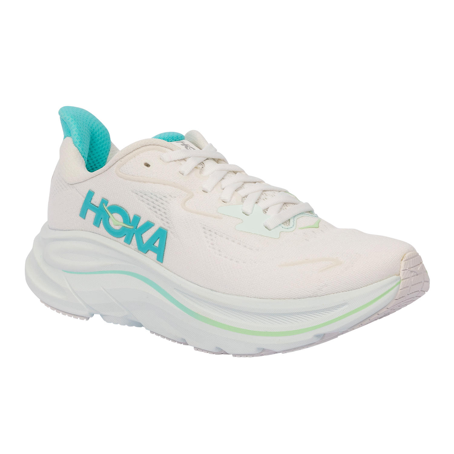 Women's Clifton 10 Sneaker - White / Cielo Blue 6:-