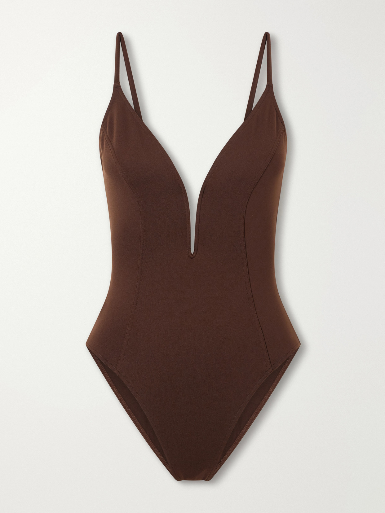 Ferrure Galbe Stretch-jersey Swimsuit - Brown