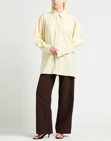 Woman Shirt Yellow Size M Virgin Wool