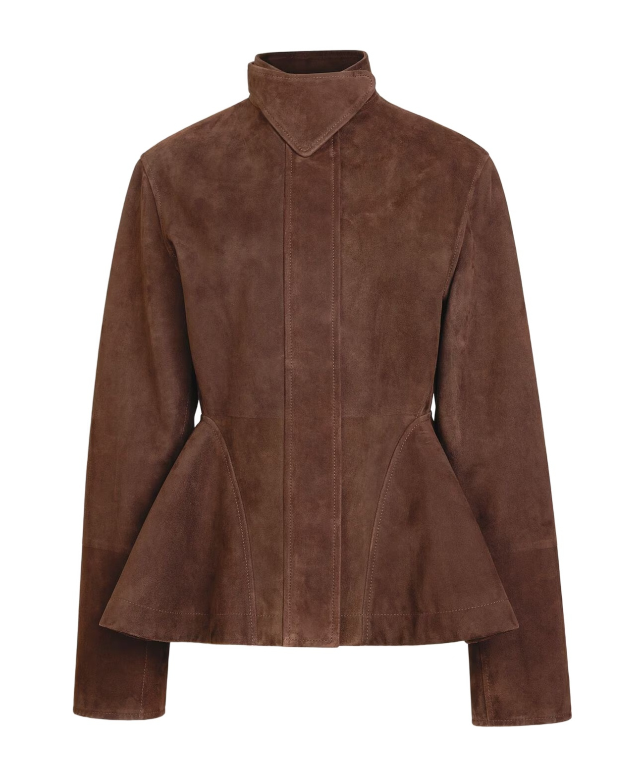 Suede Goatskin Peplum Jacket