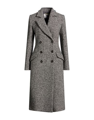 Woman Coat Grey Size 4 Acrylic, Recycled wool, Polyester, Cotton, Silk