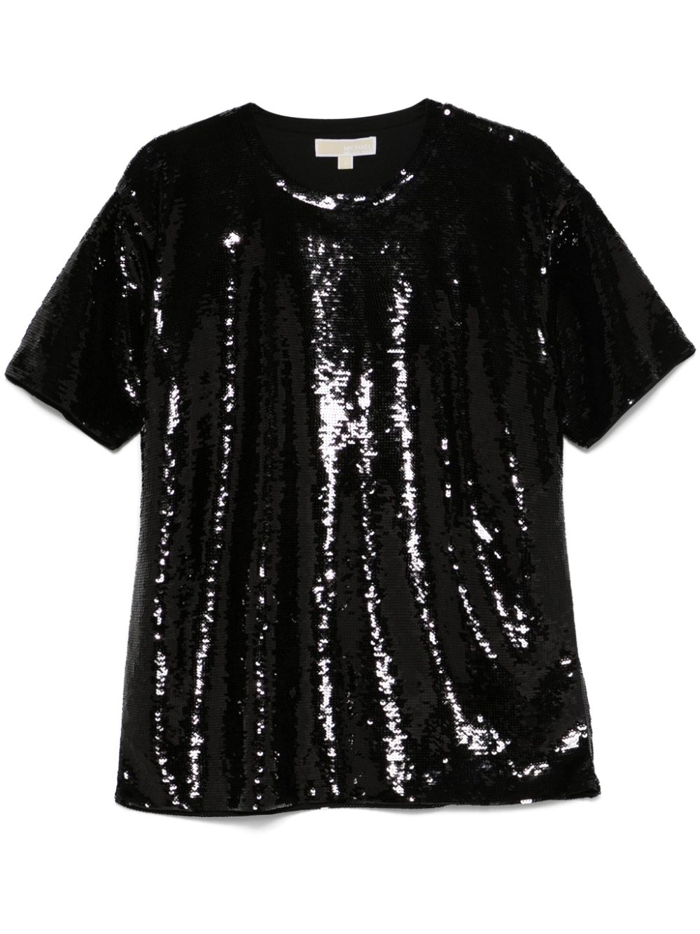 Sequined jersey T-shirt - Silver