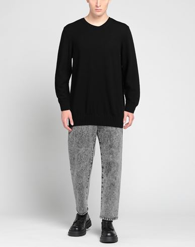 Man Sweater Black Size 48 Virgin Wool