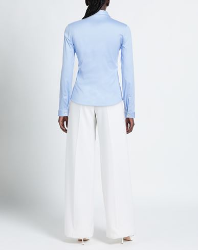 Soluzione Woman Shirt Sky blue Size 14 Cotton