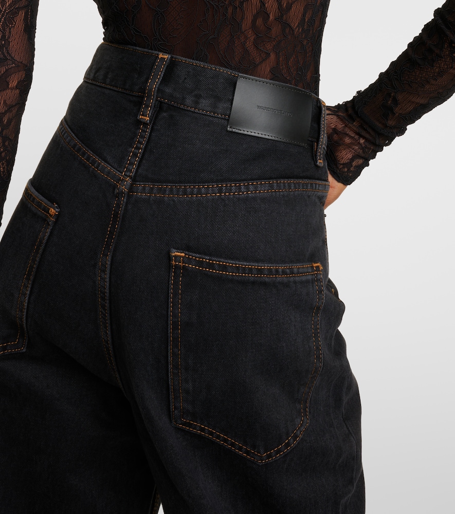 High-rise straight jeans
