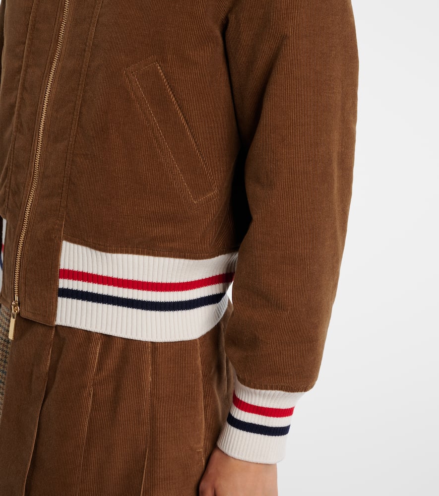 Wale cotton corduroy down jacket