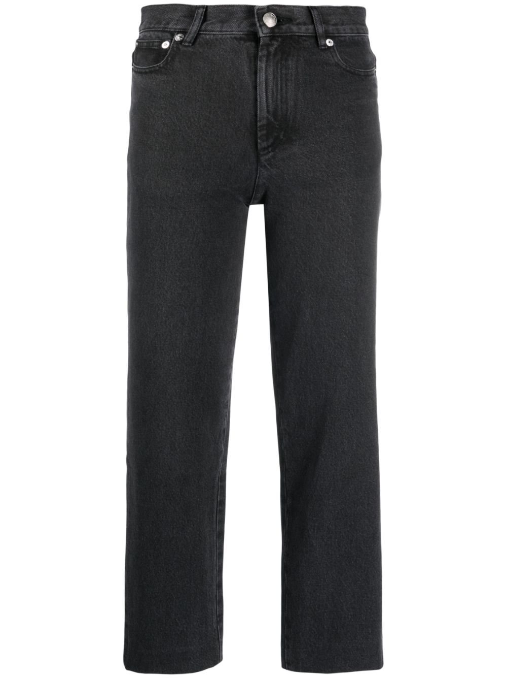 Mid-rise cropped jeans - Black