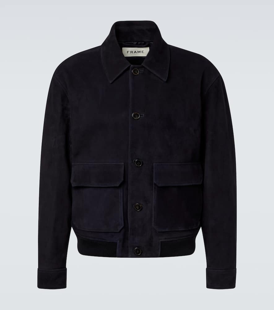 Suede blouson jacket