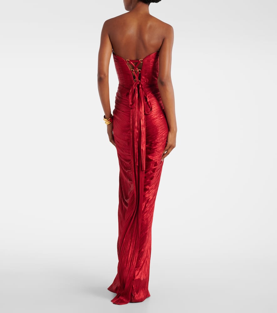 Kiera silk tulle corset gown