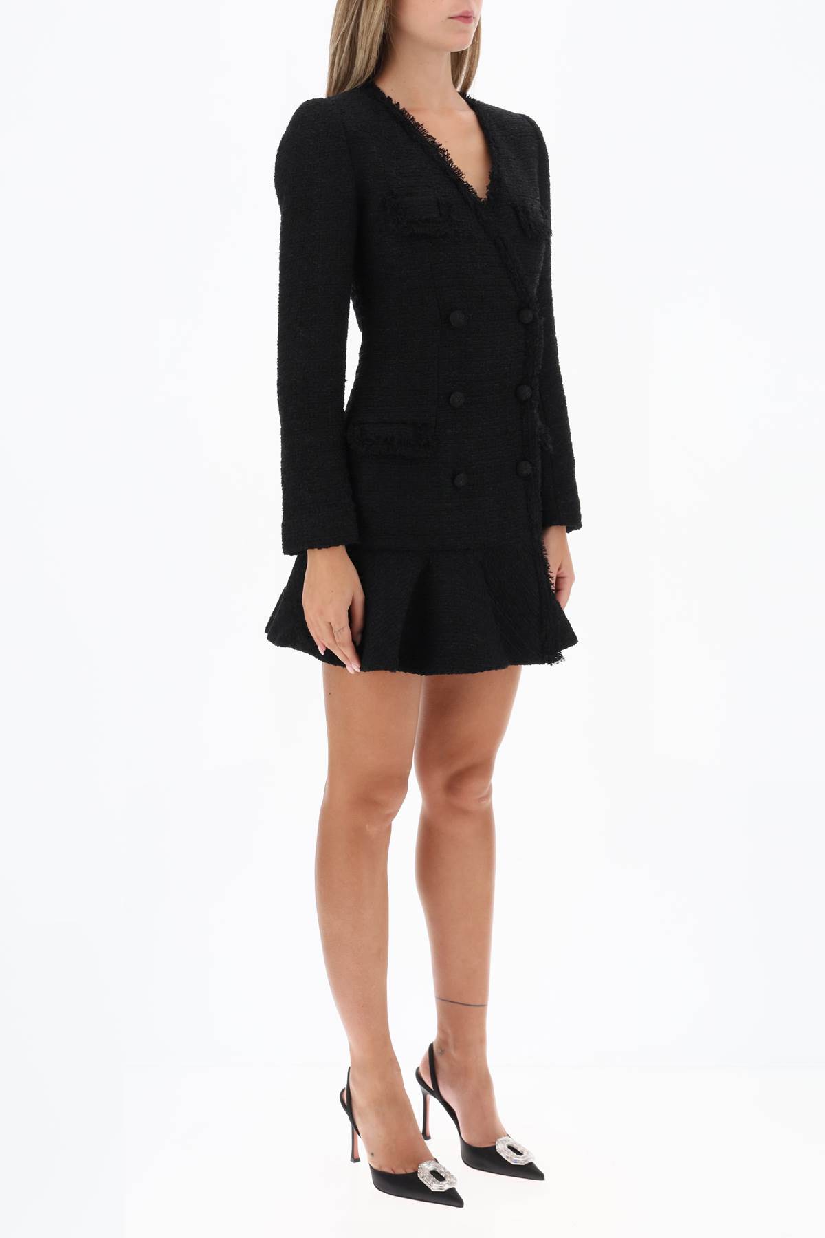 Mini Blazer Dress In Boucle Tweed