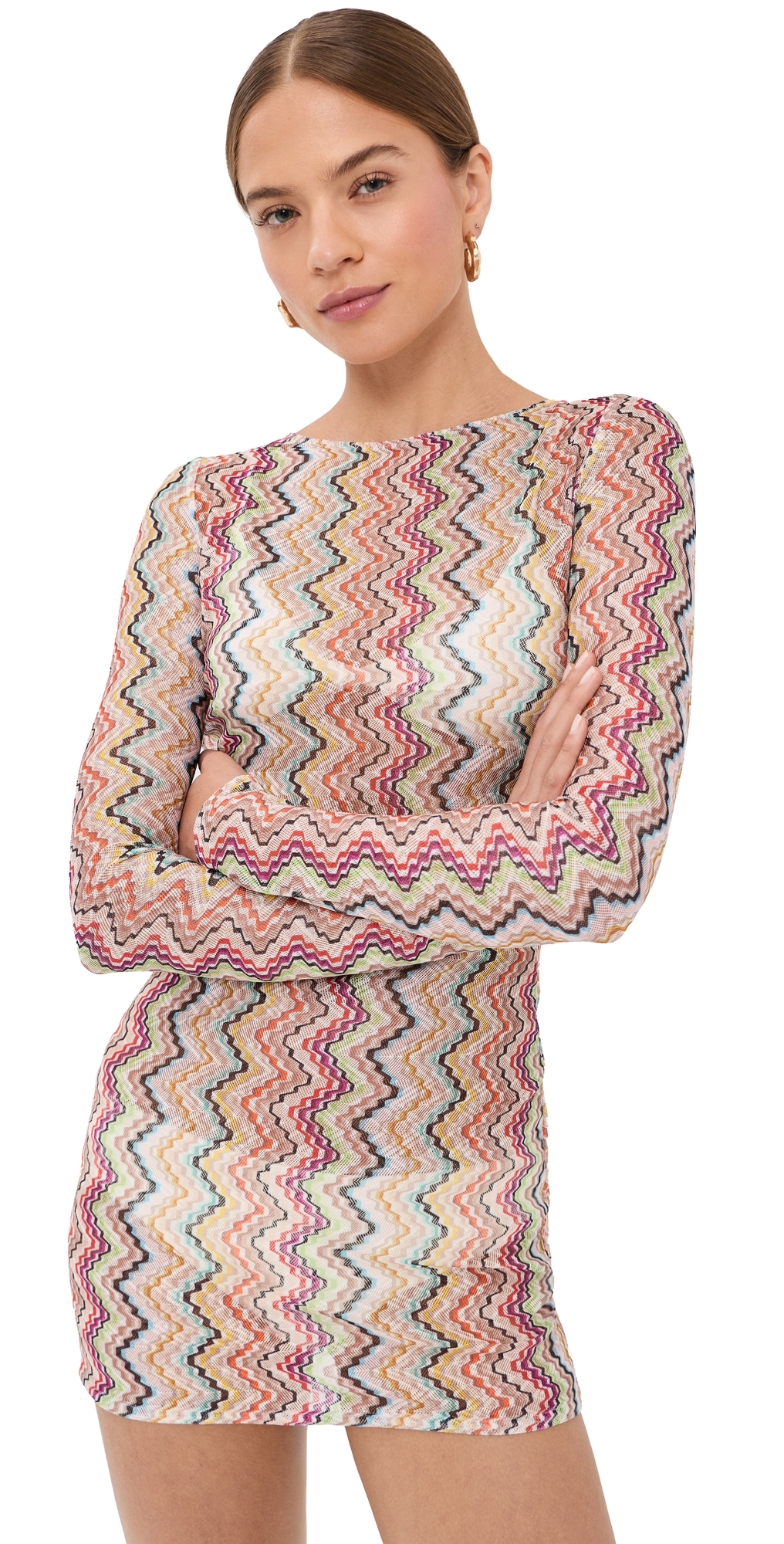 Long Sleeve T-Shirt Dress SMSOK Multi
