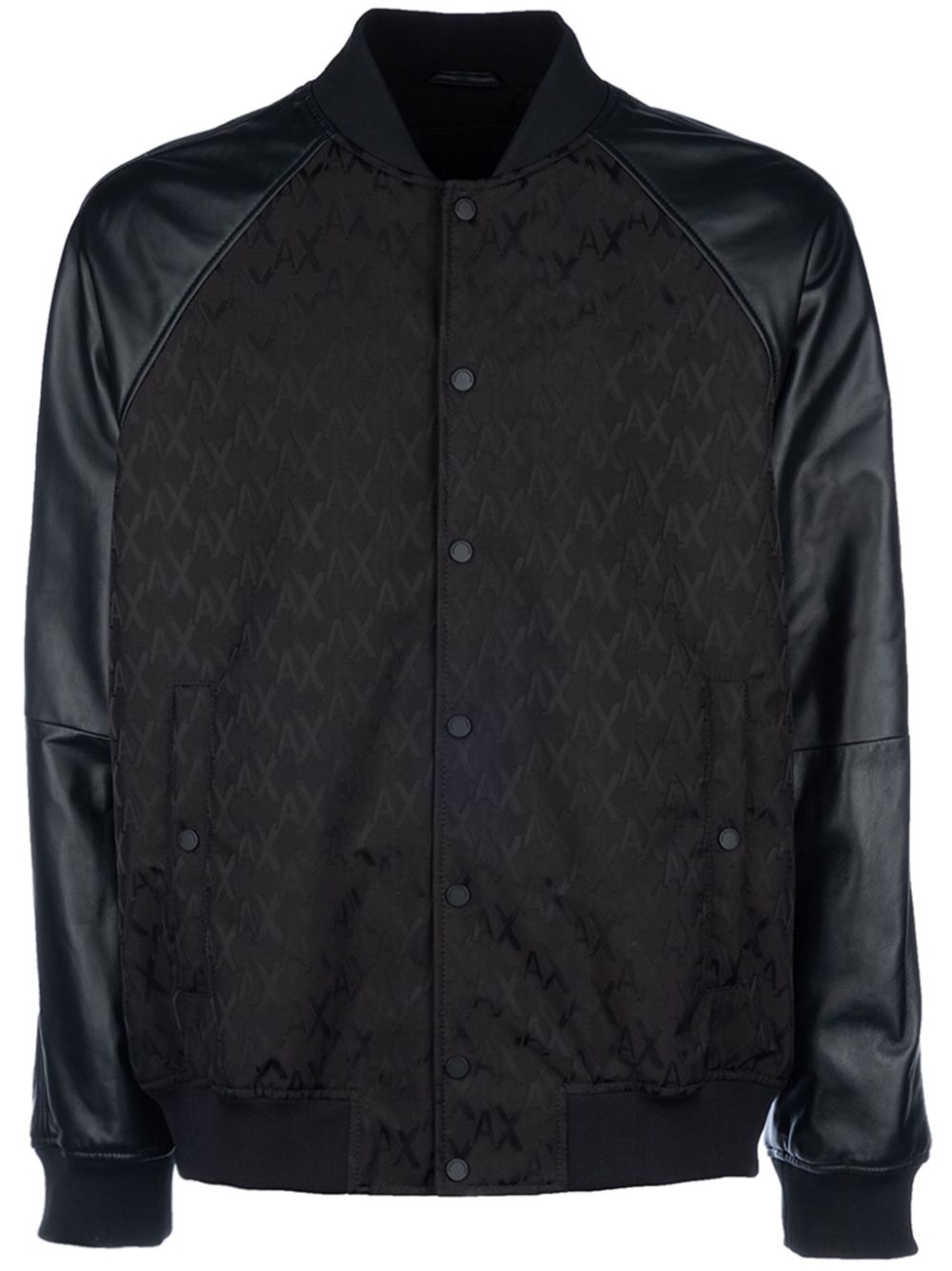 Monogram-print bomber jacket - Black
