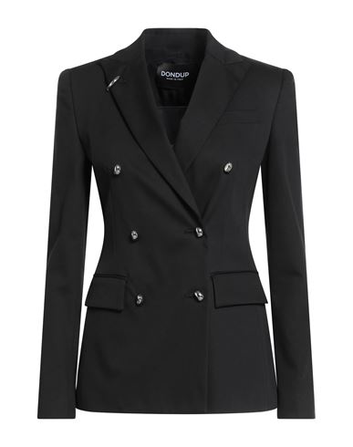 Woman Blazer Black Size 4 Modal, Cotton, Elastane