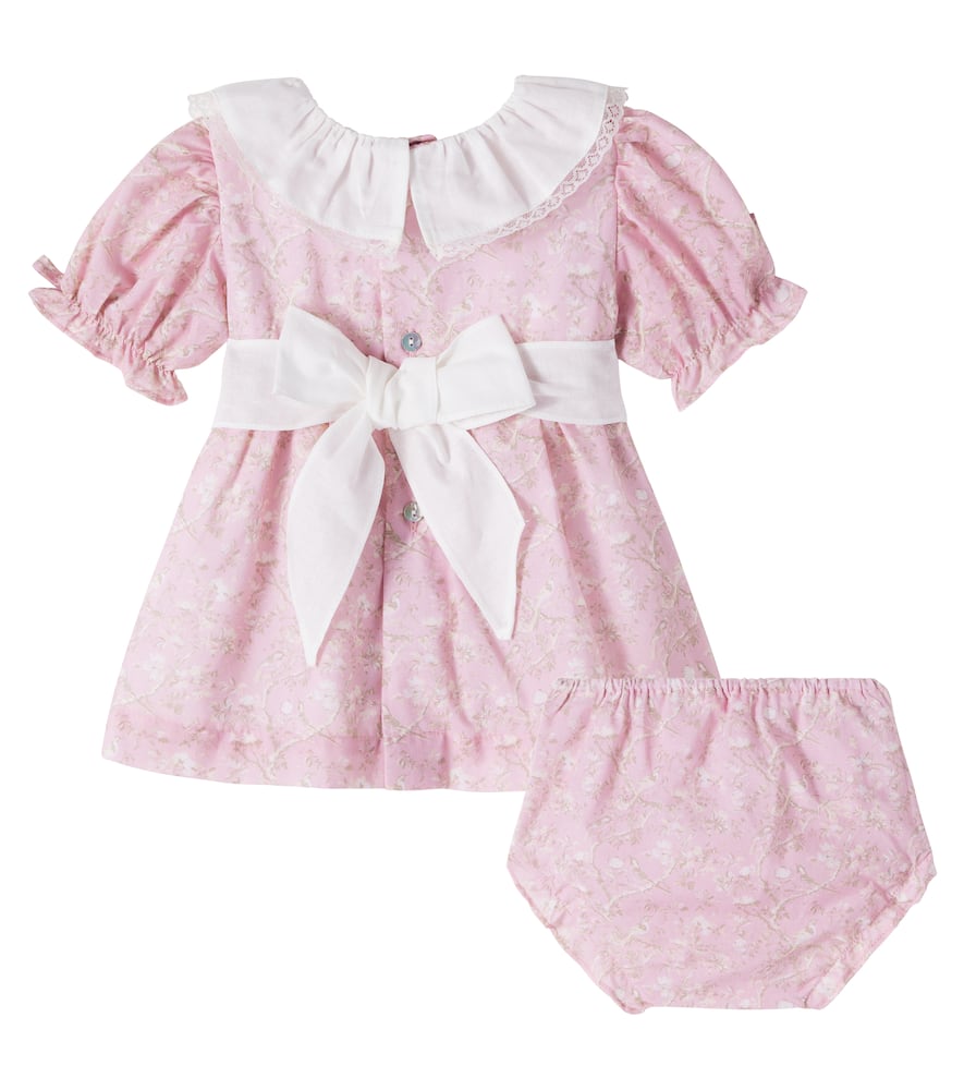Baby Teresa cotton dress and bloomers set