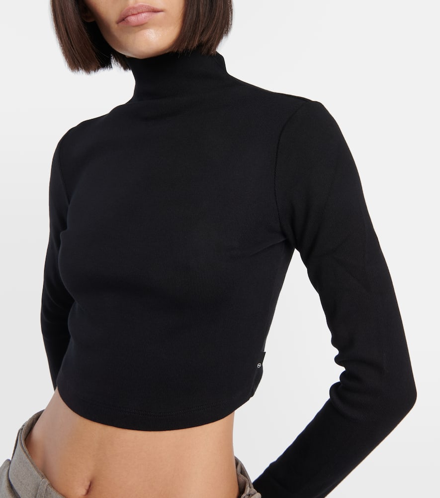 X EmRata Kathryn turtleneck cropped top