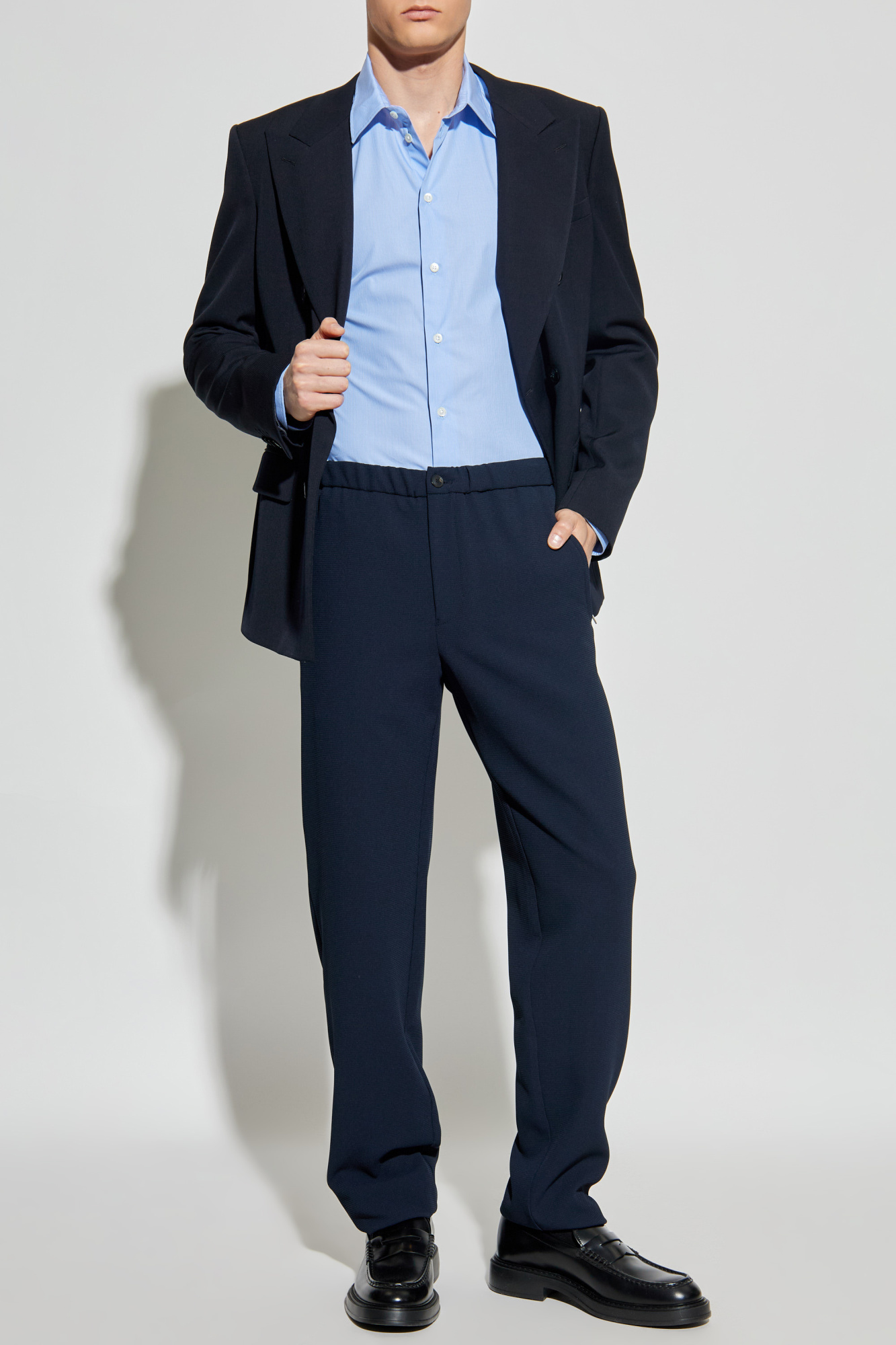 Cotton Shirt, Men's, Blue