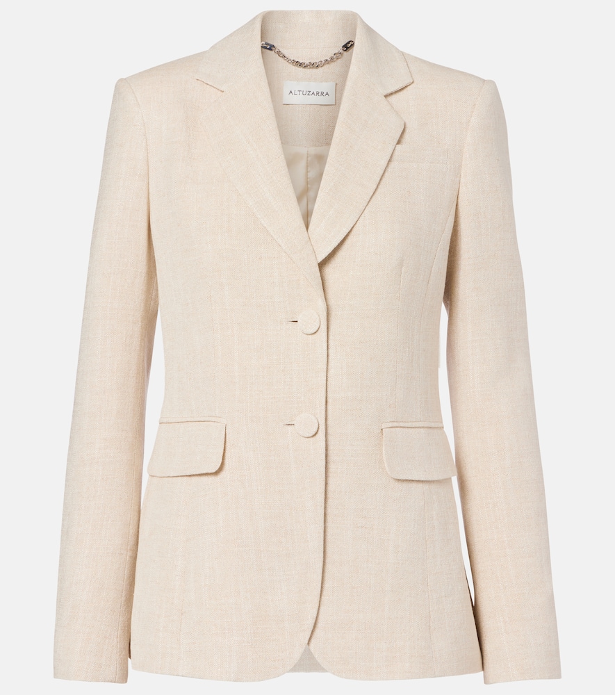 Fenice linen-blend blazer