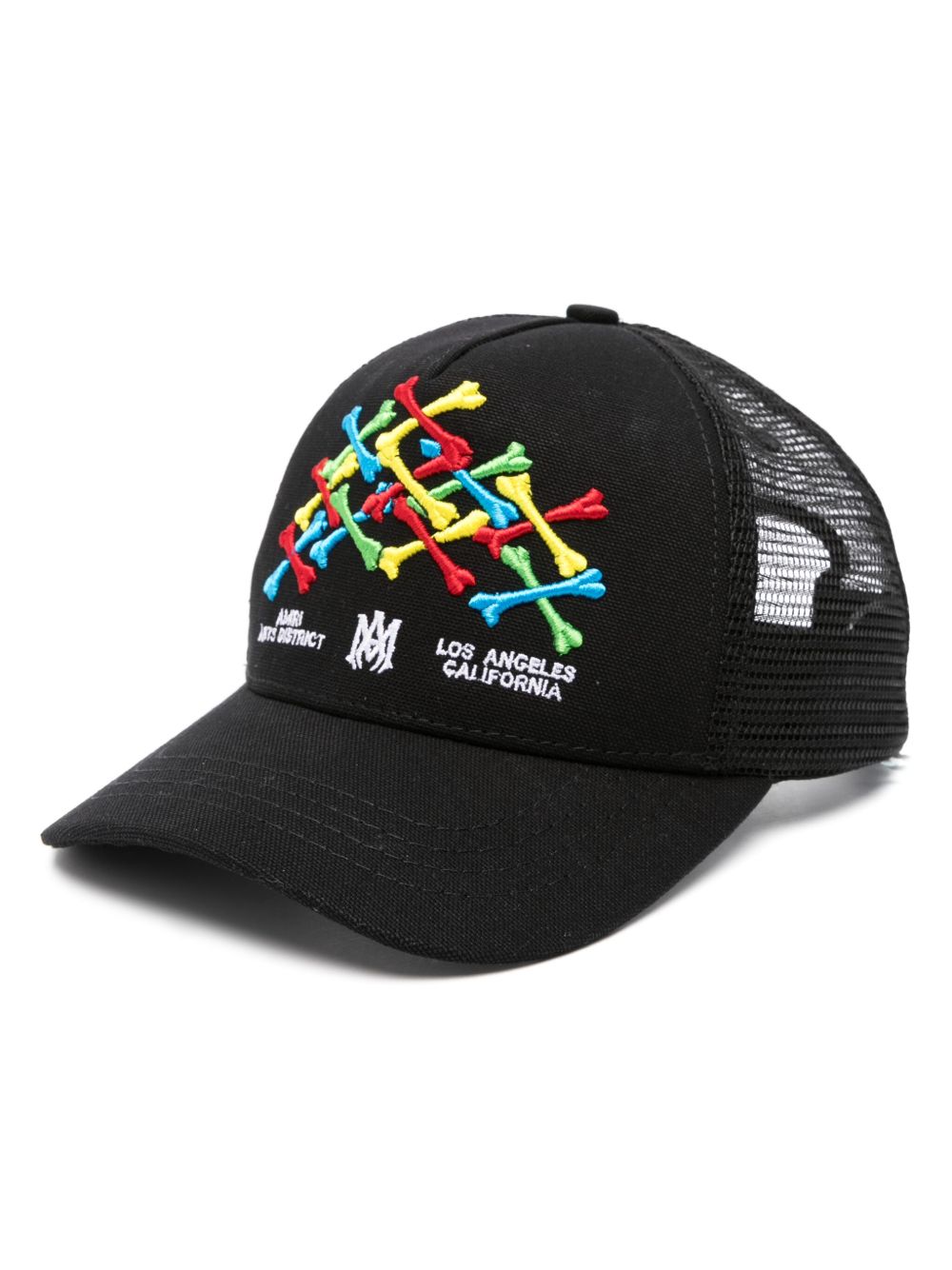 Embroidered-logo baseball cap - Black