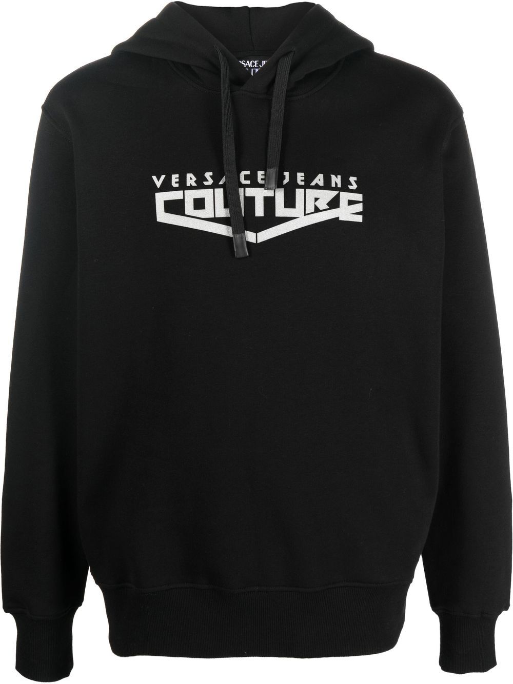 Logo-print pullover hoodie - Black