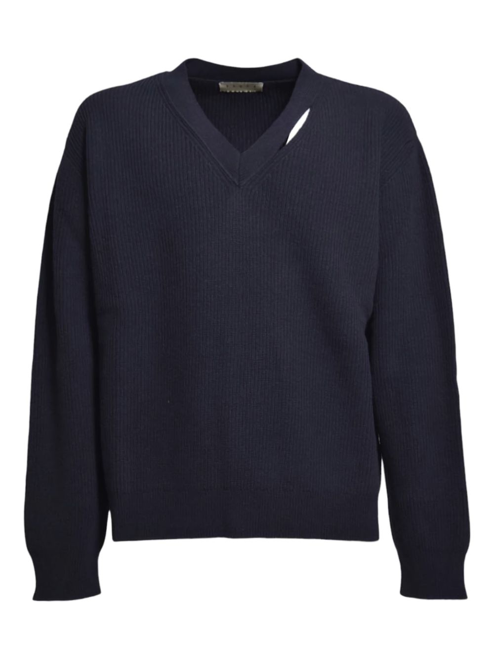 V-neck wool sweater - Blue