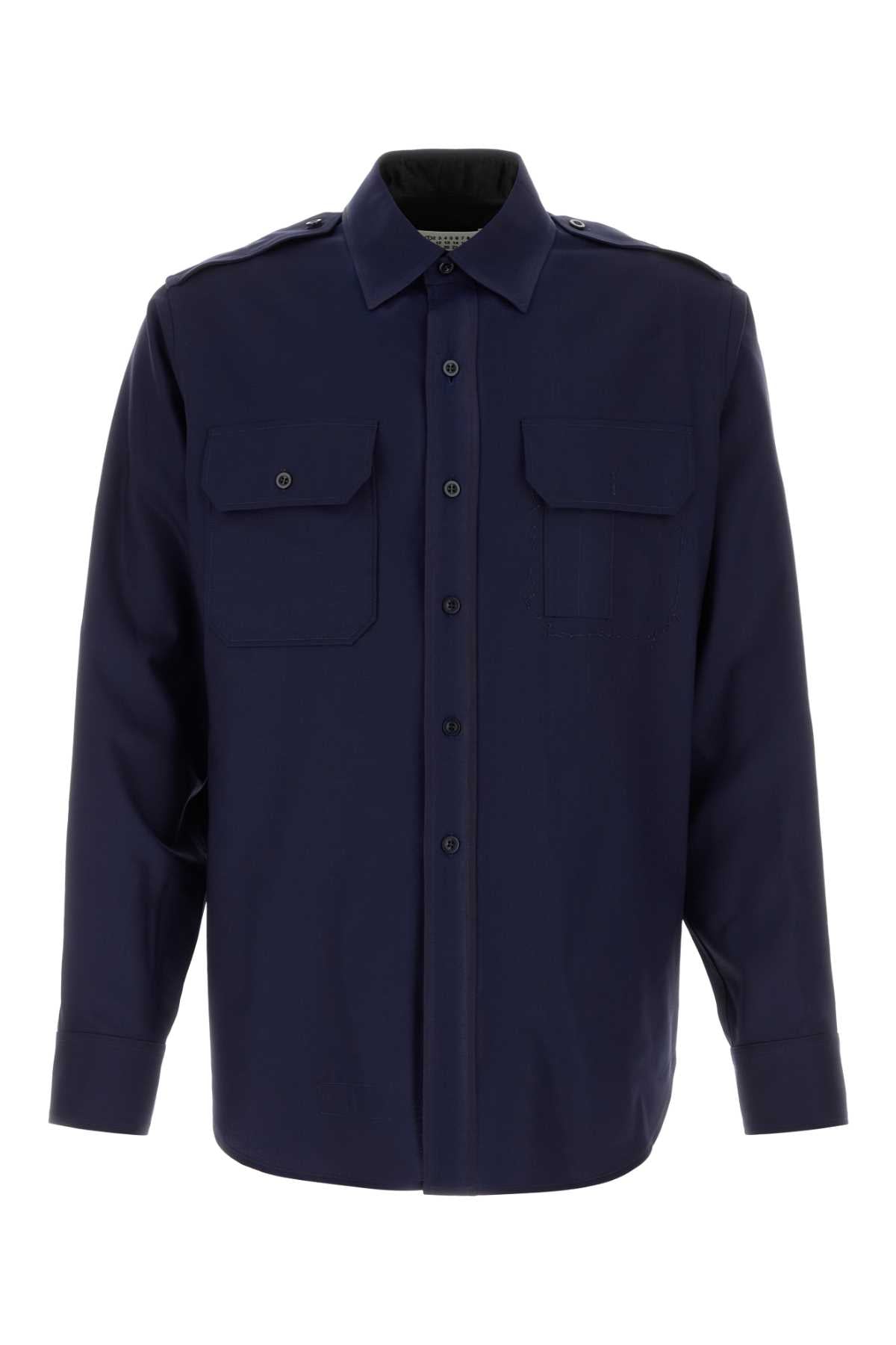 Wool Shirt — Navy