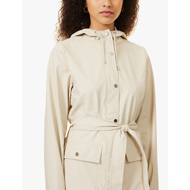 Womens Dune Patch-pocket Drawstring-hood Shell Jacket 