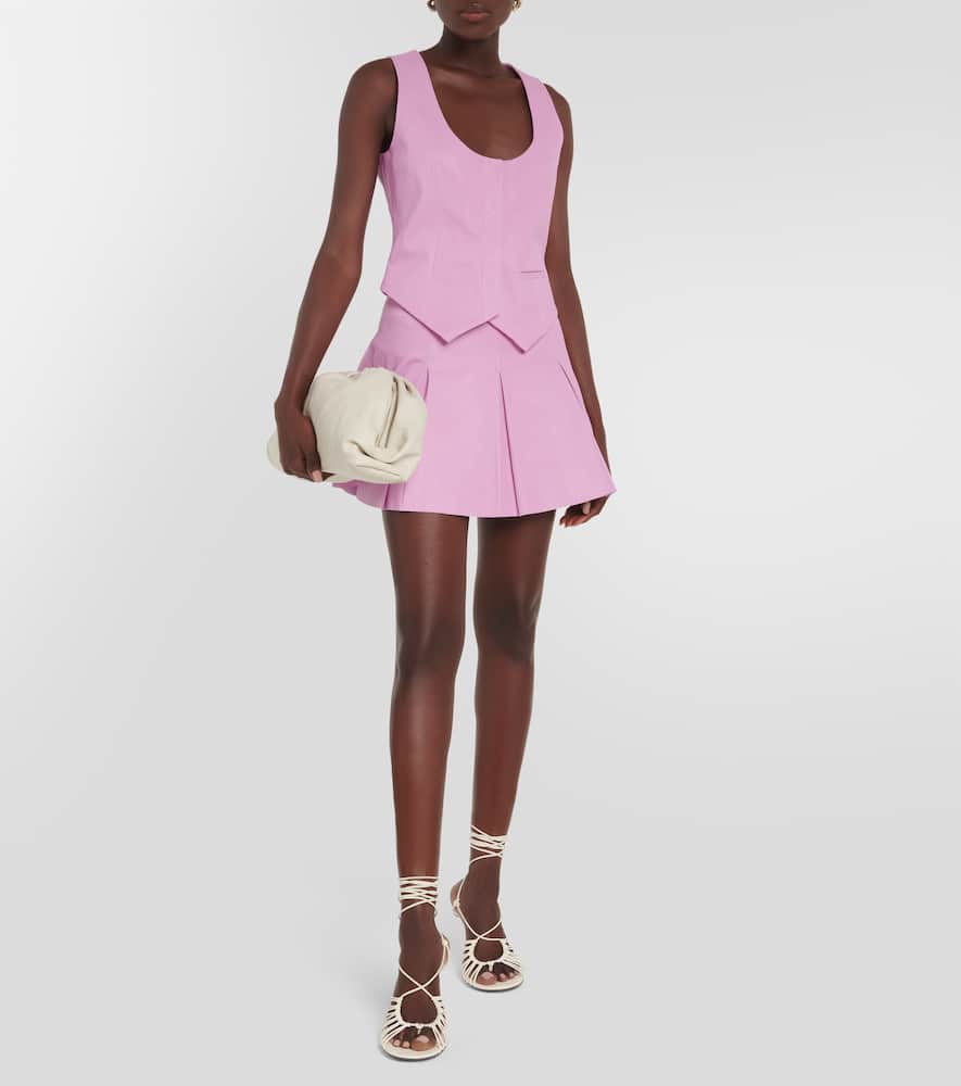 Stouls Surya pleated leather miniskirt