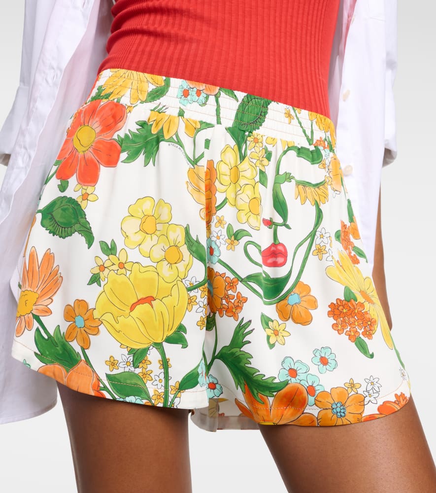 Printed mid-rise shorts